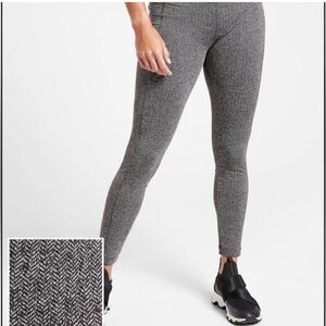 Athleta herringbone Gray Leggings - like new Small